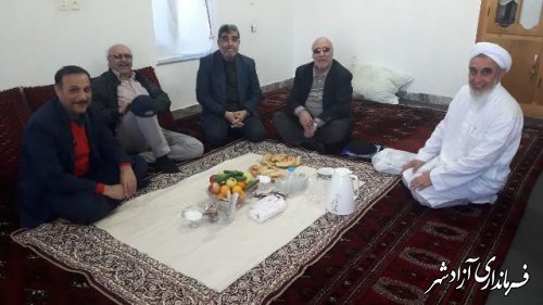 دیدار مدیر آموزش و پرورش شهرستان آزادشهر با دو تن از بازنشستگان فرهنگی