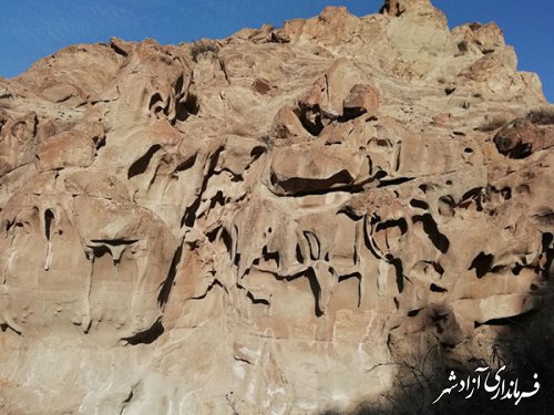 بازدید مدیراداره میراث فرهنگی شهرستان آزادشهر از پدیده بسیار زیبا و بی نظیر کوه های مریخی (مینیاتوری) روستای رودبار و قشلاق