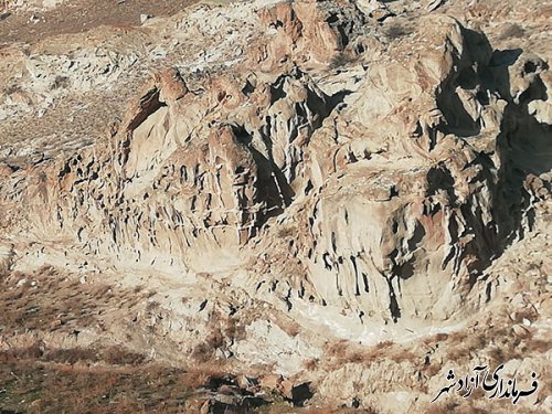 بازدید مدیراداره میراث فرهنگی شهرستان آزادشهر از پدیده بسیار زیبا و بی نظیر کوه های مریخی (مینیاتوری) روستای رودبار و قشلاق