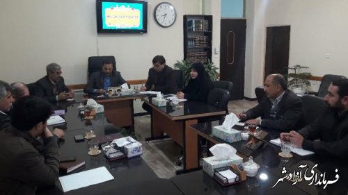 برگزاری شورای امربه معروف ونهی از منکر در دفتر مدیر آموزش وپرورش شهرستان آزادشهر