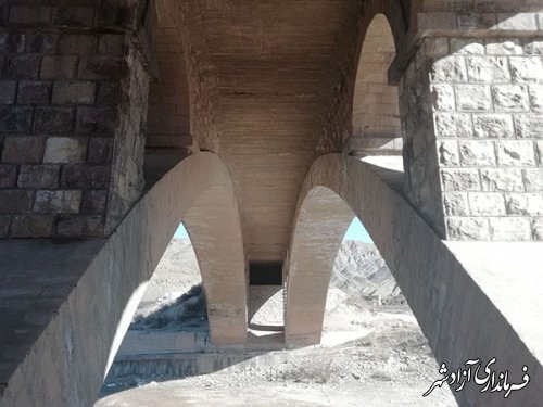 بازدید یگان حفاظت میراث فرهنگی آزادشهر از پل تاریخی غزنوی