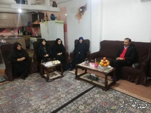دیدار مسئولین آموزش و پرورش آزادشهر با همسرفرهنگی شهیدفرهنگی محمدرضا غفاری