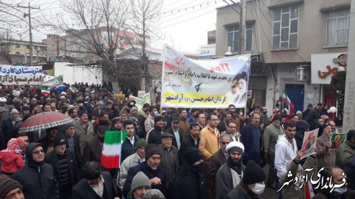 برگزاری راهپیمایی باشکوه و بی نظیر 22 بهمن در شهرستان آزادشهر