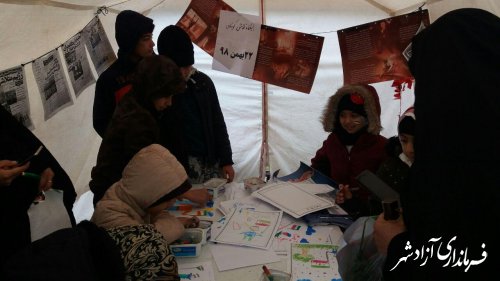 برپایی ایستگاه نقاشی و دلنوشته های کودکان ویژه گرامیداشت دهه مبارک فجر