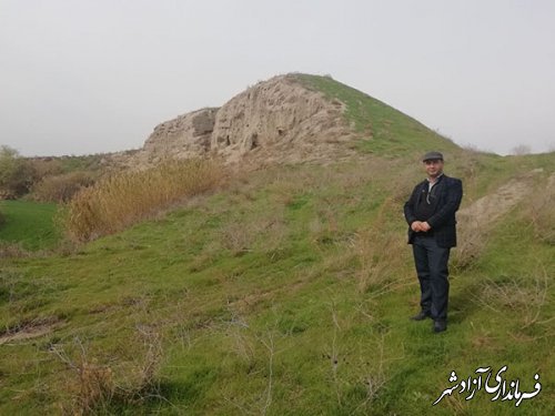 بازدید مدیر میراث فرهنگی ، صنایع دستی و گردشگری شهرستان آزادشهر از یاریم تپه