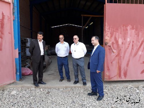 بازدید فرماندار آزادشهر و هیات همراه از دو واحد صنعتی در حال احداث در شهرک صنعتی آزادشهر