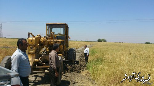 وضعیت مرمت و بازسازی جاده های بین مزارع شهرستان توسط مدیریت جهادکشاورزی آزادشهر