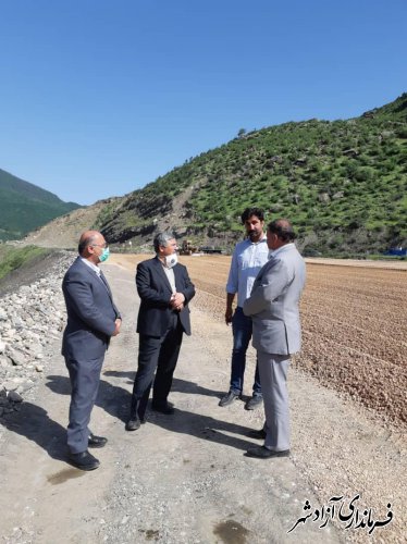 بازدید معاون عمرانی استانداری گلستان از پروژه ملی جاده آزادشهر به شاهرود