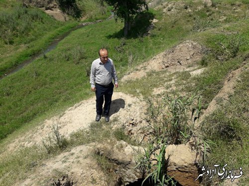 بازدید سرپرست یگان حفاظت میراث فرهنگی شهرستان آزادشهر از تپه ازدارتپه
