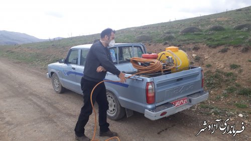 مبارزه شیمیایی برای از بین بردن ملخ مراکشی در شهرستان آزادشهر