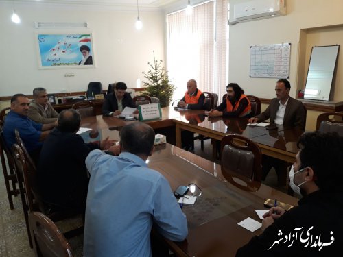 برگزاری جلسه بررسی مسائل حمل محصول و آمادگی مراکز خرید در جهادکشاورزی آزادشهر