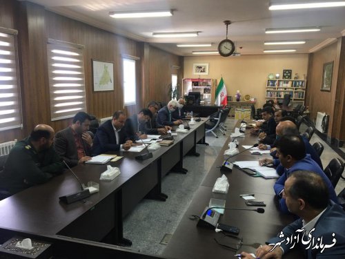 جلسه کمیسیون برنامه ریزی، هماهنگی و نظارت بر قاچاق کالا و ارز شهرستان آزادشهر برگزار شد