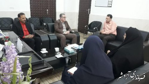 جلسه هماهنگی و مطالعات احداث اردوگاه دانش آموزی و باشگاه فرهنگیان آزادشهر در نوده خاندوز