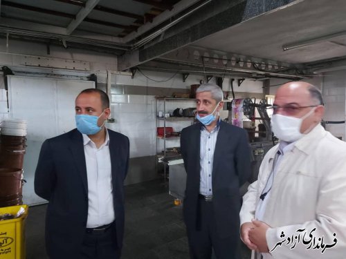بازدید فرماندار آزادشهر به همراه نماینده مجلس از چند واحد تولیدی در ناحیه صنعتی آقچلی