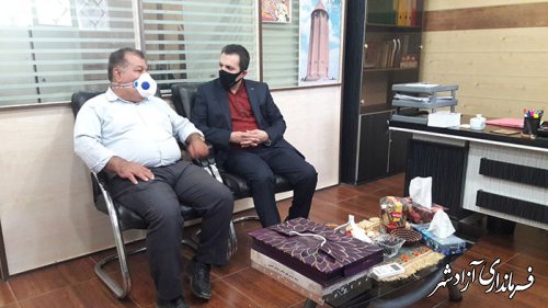 نشست رئیس اداره میراث فرهنگی با مدیریت هتل عجم شهرستان  آزادشهر