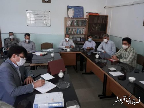 برگزار ی دومین جلسه ستاد اجرایی پروژه مهر آموزش و پرورش شهرستان آزادشهر