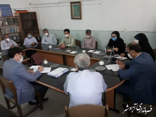 برگزار ی دومین جلسه ستاد اجرایی پروژه مهر آموزش و پرورش شهرستان آزادشهر