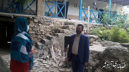 بازدید سرزده رئیس اداره میراث فرهنگی شهرستان آزادشهر از اقامتگاه  بوم گردی باران