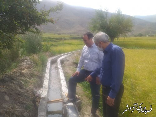 احداث یازده کانال بتنی کشاورزی به طول بیش از 9 کیلومتر در شش ماه ابتدای سال