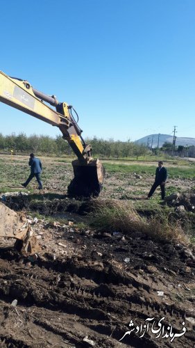 لایروبی کانال خاکی جلال آباد بجهت رفع مشکل دفع آبهای سطحی