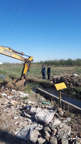 لایروبی کانال خاکی جلال آباد بجهت رفع مشکل دفع آبهای سطحی