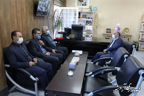 دیدار رئیس سازمان صنعت معدن و تجارت استان گلستان با فرماندار آزادشهر