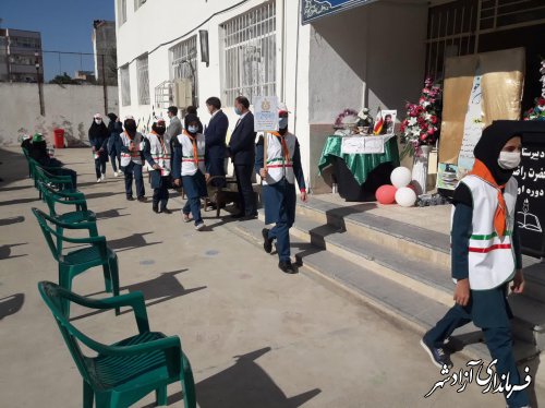 نشست مسئول اتحادیه انجمن اسلامی دانش آموزی استان گلستان با معاون پرورشی وتربیت بدنی شهرستان آزادشهر