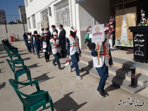 نشست مسئول اتحادیه انجمن اسلامی دانش آموزی استان گلستان با معاون پرورشی وتربیت بدنی شهرستان آزادشهر