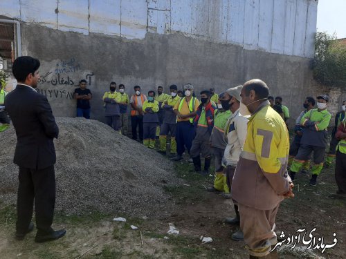 برگزاری کلاس آموزش پرسنل خدمات شهری  شهرداری آزادشهر با موضوع پیشگیری از ابتلا به هپاتیت ب