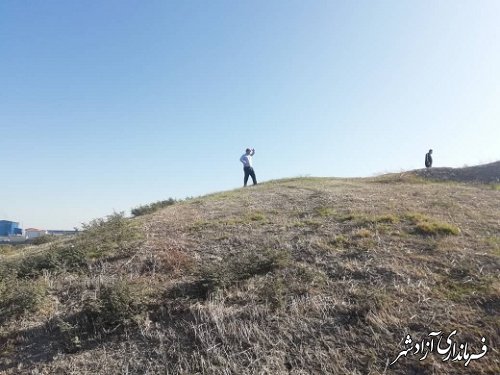 بازدید سرپرست یگان حفاظت میراث فرهنگی، گردشگری و صنایع دستی شهرستان آزادشهر از تپه باباپیر