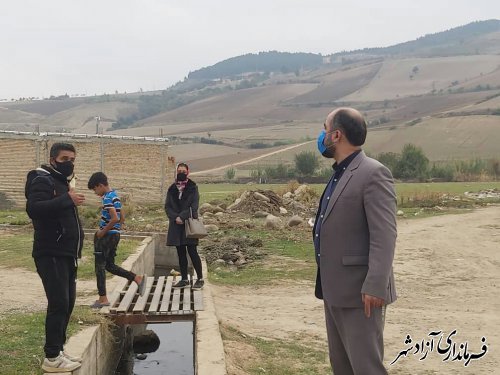 بازدید دکتر منصوری (شهردار)ورییس کمیسیون توسعه وعمران شورای اسلامی از محلات آزادشهر