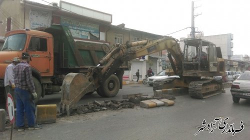 ایجاد بلوار در خیابان شهید بهشتی از میدان تا تقاطع آموزش وپرورش توسط واحد عمران شهرداری