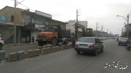 ایجاد بلوار در خیابان شهید بهشتی از میدان تا تقاطع آموزش وپرورش توسط واحد عمران شهرداری