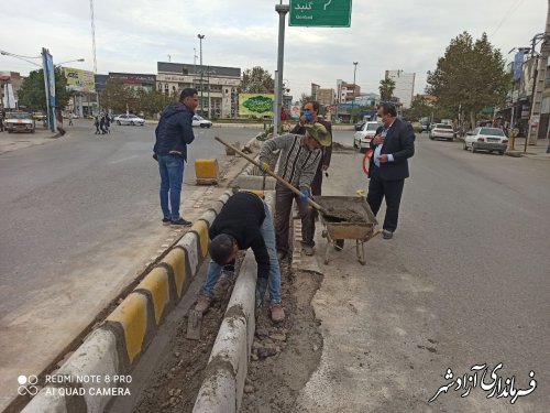 بازدید دکتر منصوری بهمراه رضا رجنی رییس شورای استان از پروژه بلوارخ شهید بهشتی 