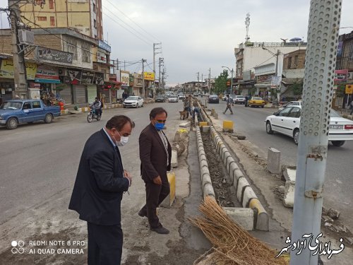 بازدید دکتر منصوری بهمراه رضا رجنی رییس شورای استان از پروژه بلوارخ شهید بهشتی 