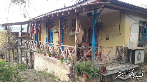 بازدید سرپرست اداره میراث فرهنگی آزادشهر از اقامتگاه بوم گردی کلبه یاران روستای کوهمیان