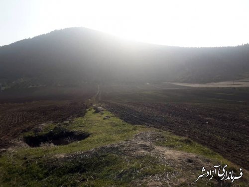 بازدید سرپرست یگان حفاظت میراث فرهنگی شهرستان آزادشهر از تپه تاریخی سمیعی روستای قزلجه