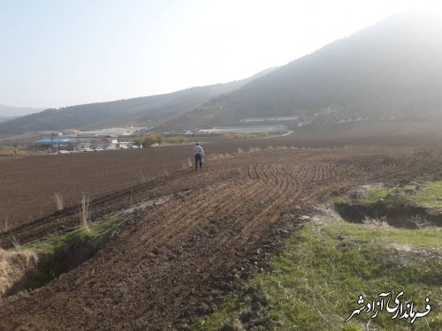 بازدید سرپرست یگان حفاظت میراث فرهنگی شهرستان آزادشهر از تپه تاریخی سمیعی روستای قزلجه