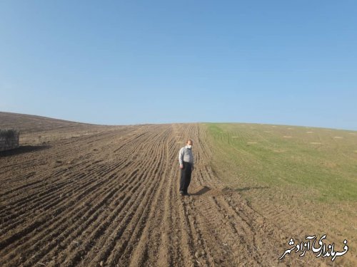 بازدید سرپرست یگان حفاظت میراث فرهنگی شهرستان آزادشهر از تپه تاریخی مختاری روستای قزلجه