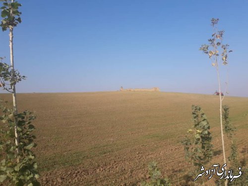 بازدید سرپرست یگان حفاظت میراث فرهنگی شهرستان آزادشهر از تپه تاریخی مختاری روستای قزلجه