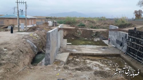 اجرای پروژه احداث پل بتنی روستای بهرام صوفی