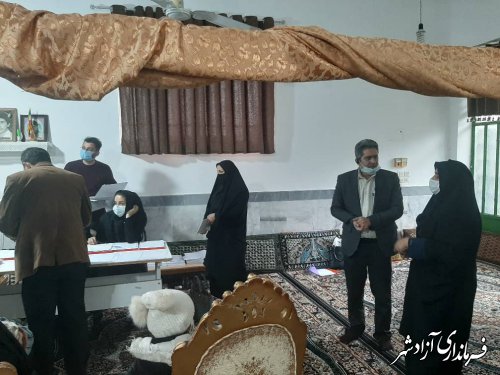 بازدید میدانی سرپرست بخشداری مرکزی آزادشهر از روند صدور سند روستایی در روستای مرزبن