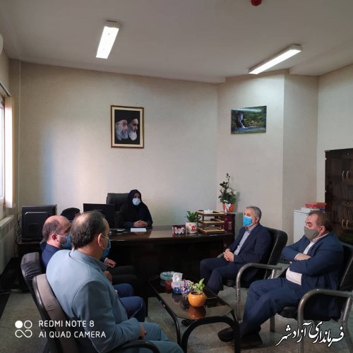 جلسه مشترک سرپرست بخشداری مرکزی با شهردار و اعضای شورای شهر آزادشهر