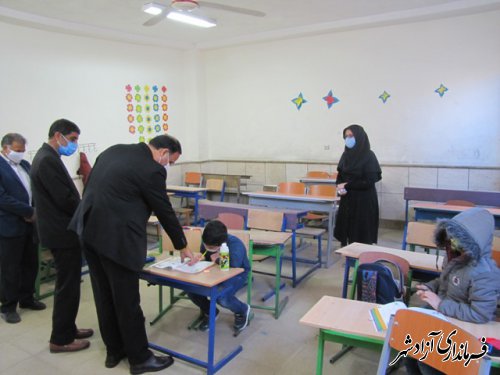 بازدید مدیر آموزش و پرورش آزادشهر از بازگشایی مدارس این شهرستان