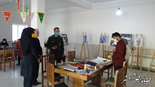 برگزاری ورک شاپ نقاشی به مناسبت گرامیداشت دهه مبارک فجر در شهرستان آزادشهر