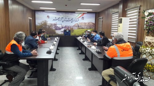 برگزاری دومین جلسه ستاد اجرایی خدمات سفر ویژه نوروز ۱۴۰۰ شهرستان آزادشهر