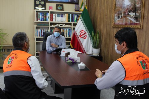 جلسه فرماندار آزادشهر با رئیس اداره راهداری و حمل و نقل جاده ای شهرستان برگزار شد