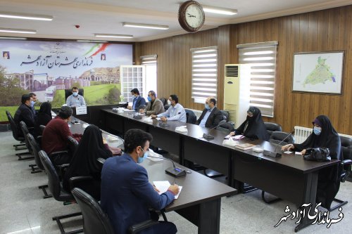 جلسه بررسی وضعيت ساماندهی گلزار شهدای شهرستان آزادشهر برگزار شد