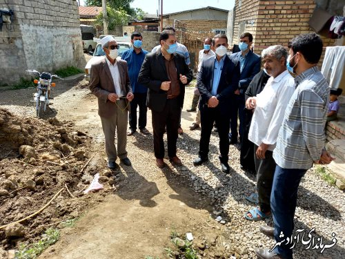 بازدید فرماندار آزادشهر از طرح های عمرانی روستاهای بخش مرکزی