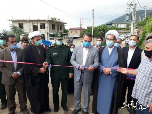 افتتاح کانال بتنی هدایت آب های سطحی در روستای مرزبن